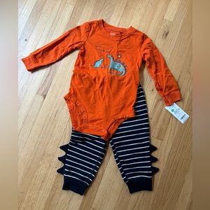 Carters dinosaur shirt and pants set 18 months